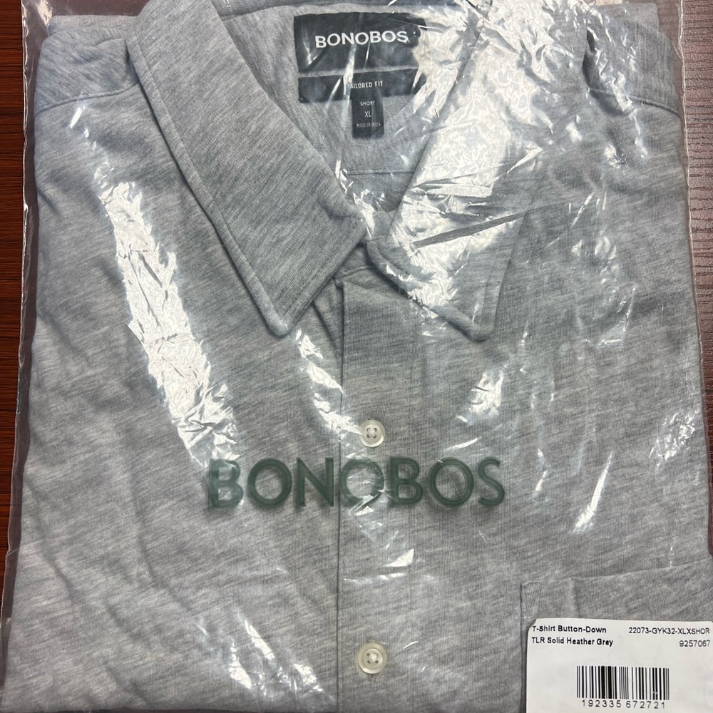 Bonobos Men's Heather Gray Button Down Shirt